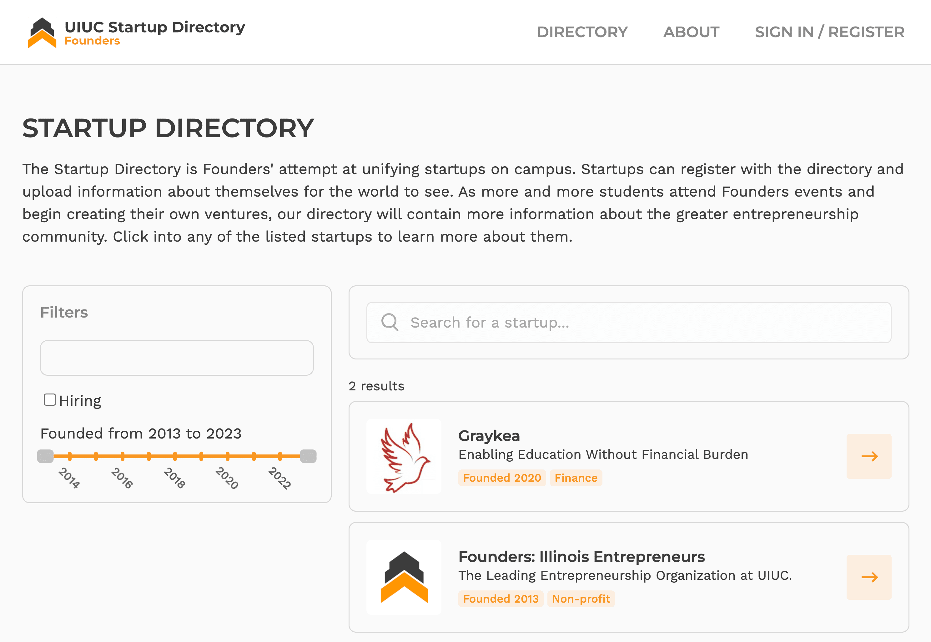 Startup Directory